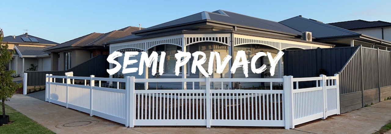 PVC Semi Privacy Picket Fencing